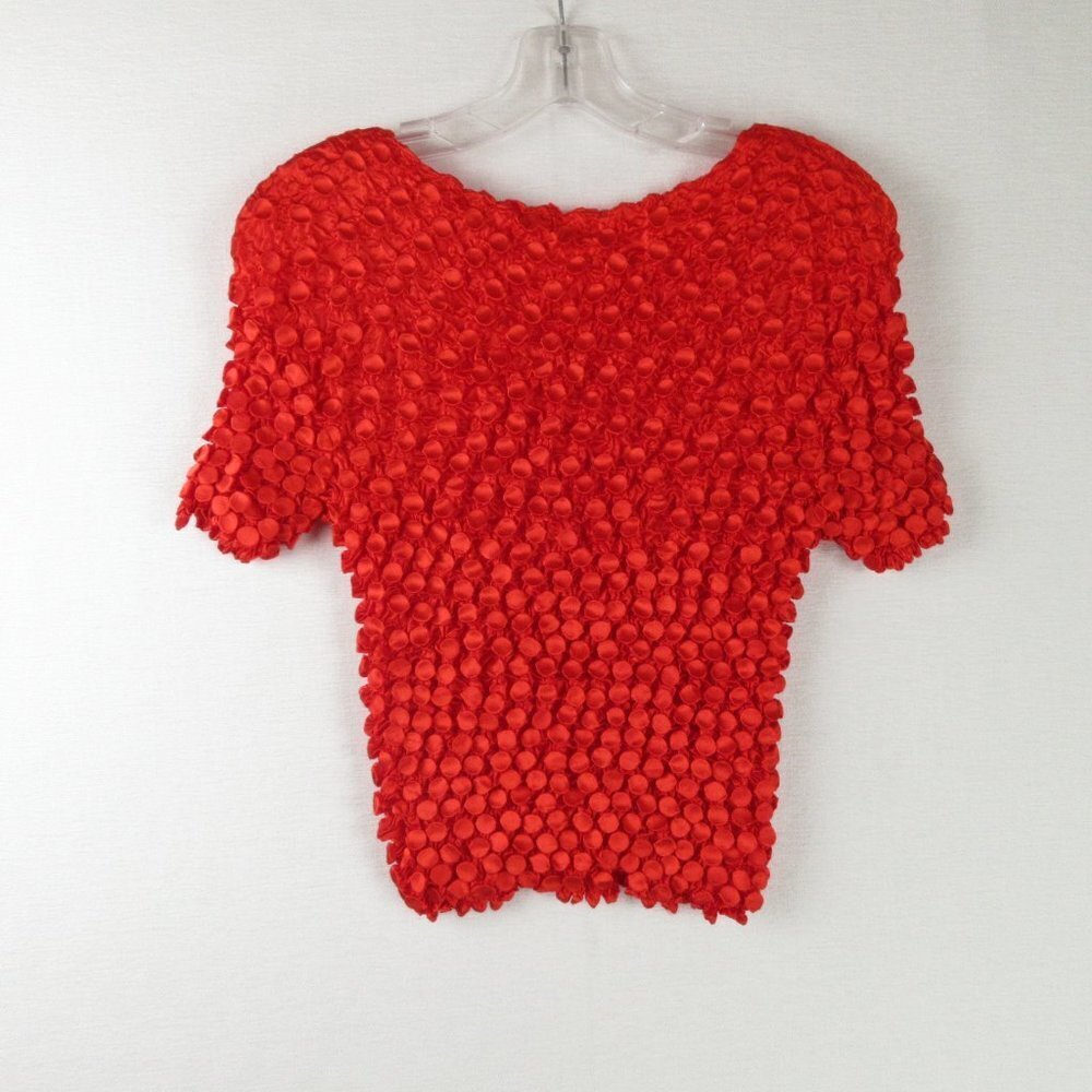 Vintage Coin Popcorn Shirt Size OS Red Y2K Bubble - Picture 2 of 6